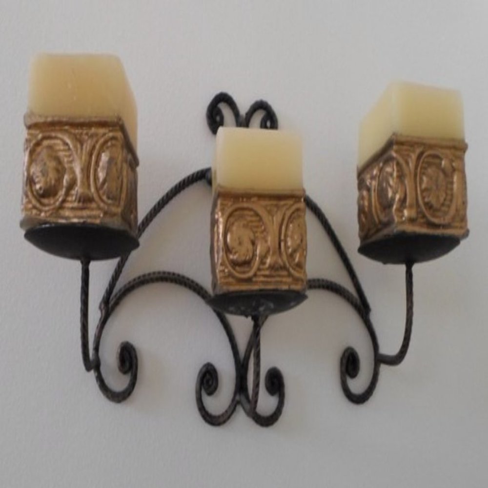 Decorative Wall Candle Holder & Pillar Candles